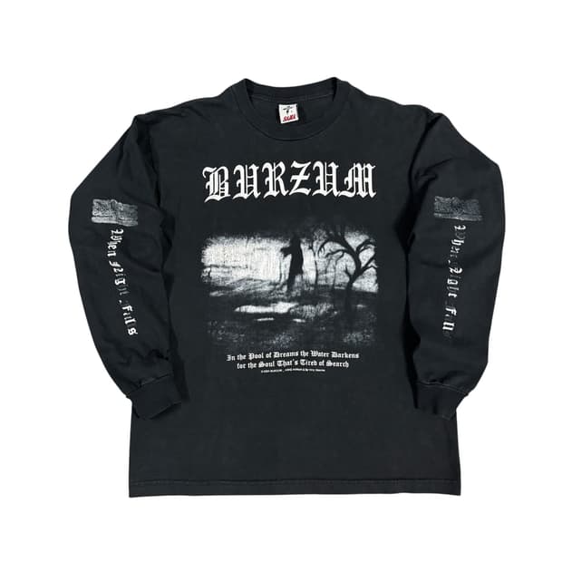 빈티지 2004 Burzum 버즘 블랙메탈 롱슬리브 티셔츠