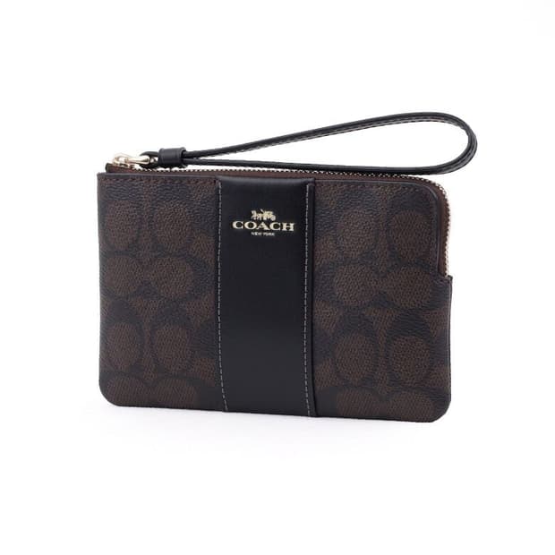 COACH 코치 미니파우치 시그니처 가죽 손목지갑