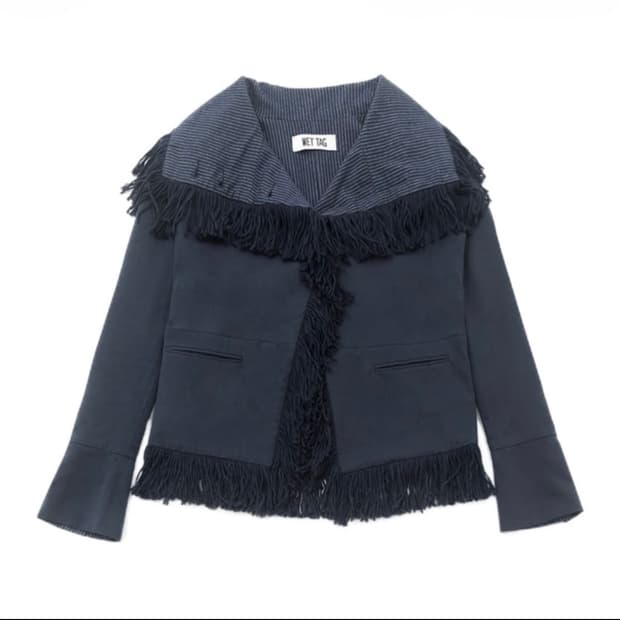 웻태그 프린치 자켓 네이비