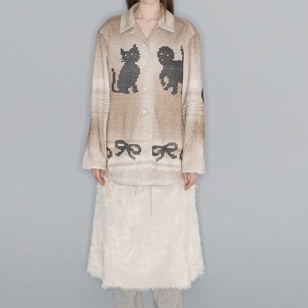 오픈와이와이 퍼 스커트 SHAGGY FUR SKIRT