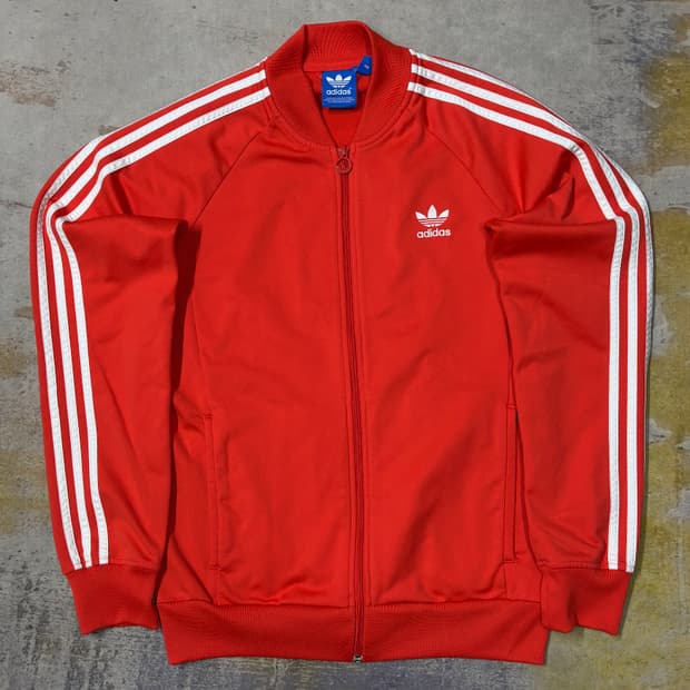 아디다스 슈퍼스타 오렌지레드 트랙탑 XL