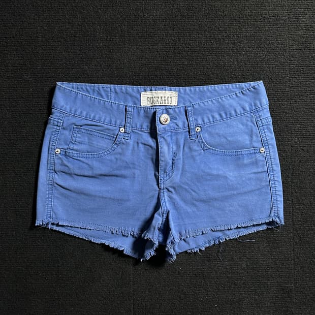 버커루 빈티지 블루 코튼 숏팬츠
