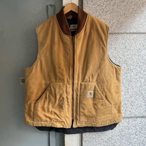 90s 칼하트 덕 액티브 캔버스 조끼 베스트