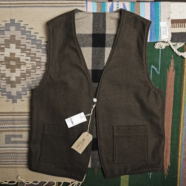 오어슬로우 리버서블 울 멜튼 베스트 2사이즈