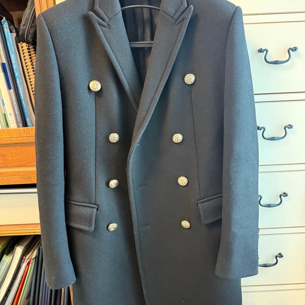 시스템옴므 금장 시로랑 더블코트 100사이즈