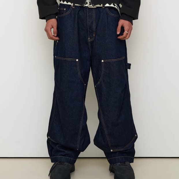 9999아카이브 더블니 데님 팬츠