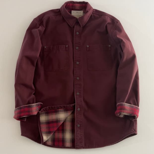 엘엘빈 버건디 워크셔츠 자켓 L