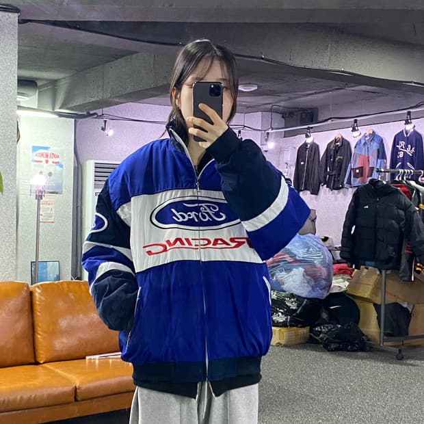 포드 배색 레이싱 점퍼 B3254