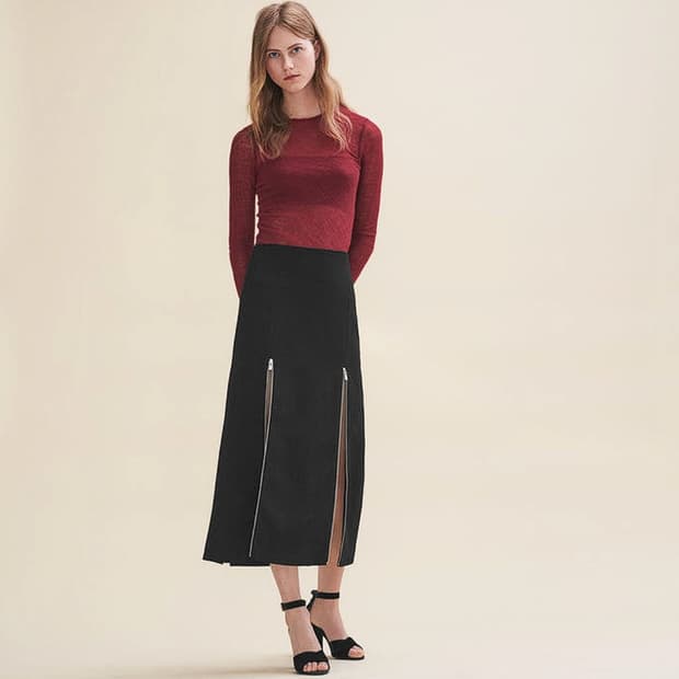 마쥬 크레이프 롱 스커트