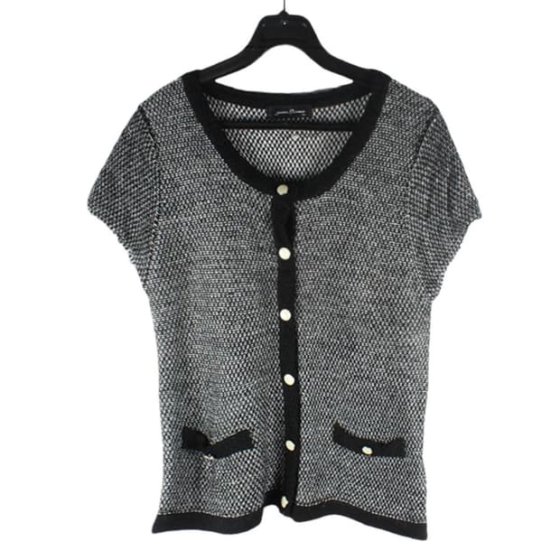 빈티지 조셉 리프코프 트위트 패턴 가디건