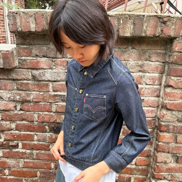 Levi's Engineered 스티치 데님 자켓 S