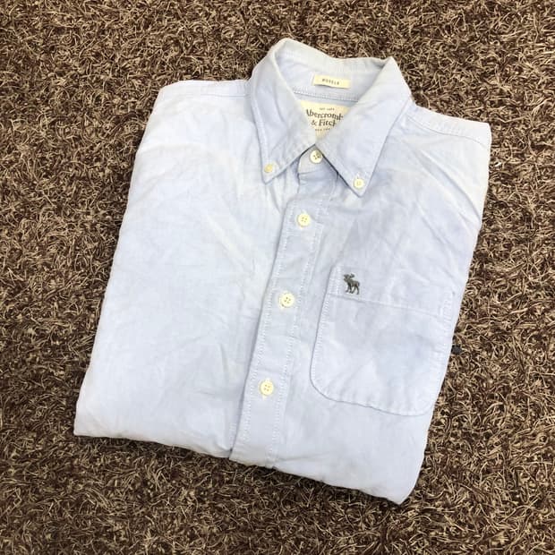 아베크롬비 연하늘 셔츠