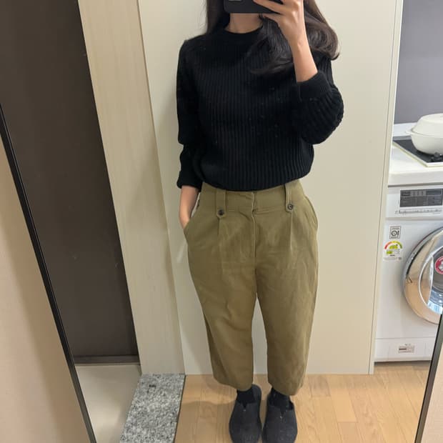 Margaret howell 카키 코튼팬츠