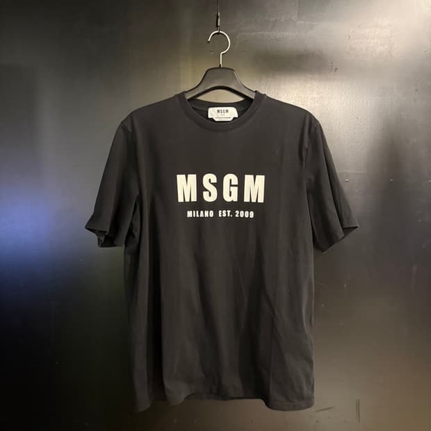 msgm 로고 프린팅 반팔 티셔츠