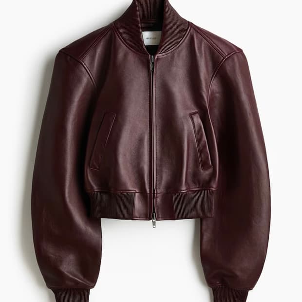 [M]H&M 에이치앤엠 스튜디오 레더 보머 레더 자켓