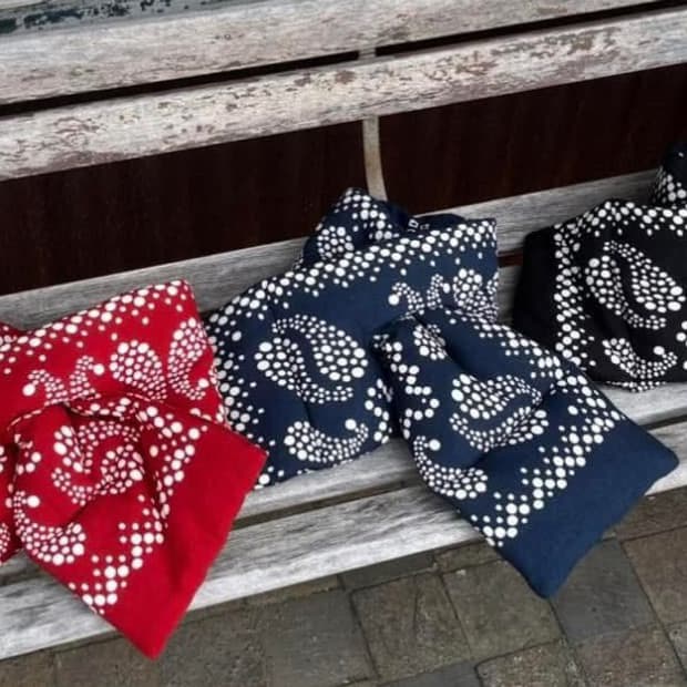 캐피탈 반다나 머플러 블랙,네이비