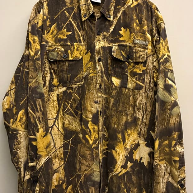 (XL~XXL)컬럼비아 리얼트리 낙엽 코튼 플란넬셔츠 오버핏