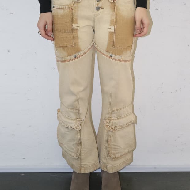 마리떼 프랑소와 저버 90s 데미지 크롭 부츠컷 팬츠