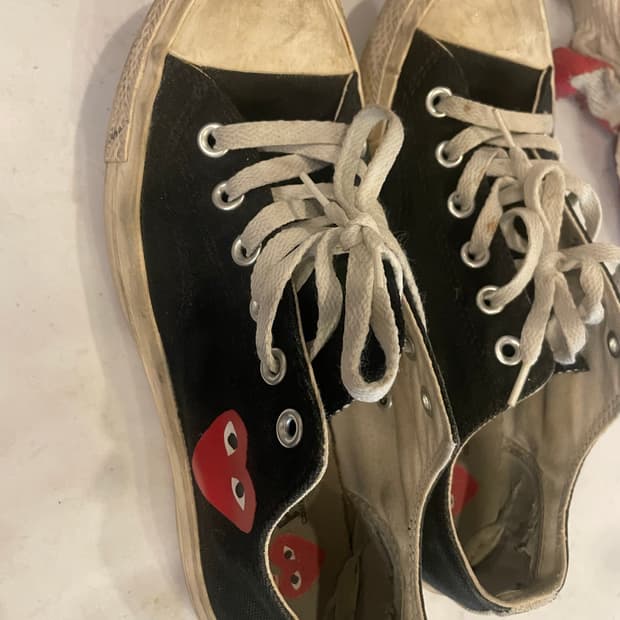 꼼데가르송 컨버스 블랙 스니커즈 255