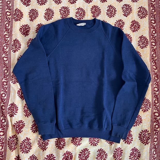 80s  네이비 레글런 스웻셔츠 맨투맨