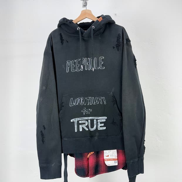 미하라 야스히로 데컨스트럭티드 후디 리메이크 스웨트 셔츠