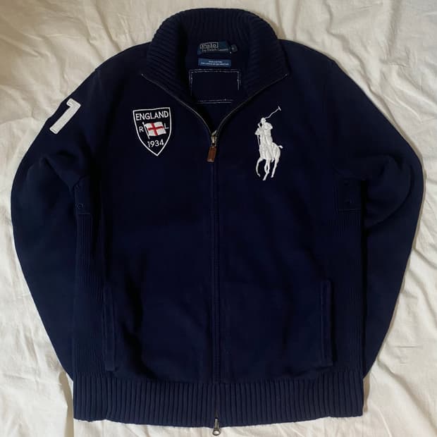 폴로 잉글랜드 빅포니 니트집업