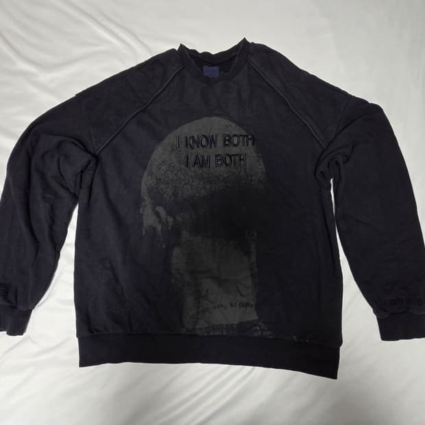 준지 블랙 보스 오버핏 맨투맨 M 가단 70cm