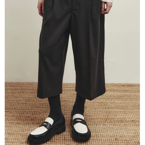 youth 2-pleated cropped pants