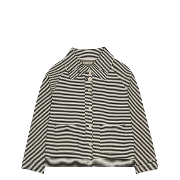 코이세이오 WIDE COLLAR WAFFLE STRIPE SHIRT 2