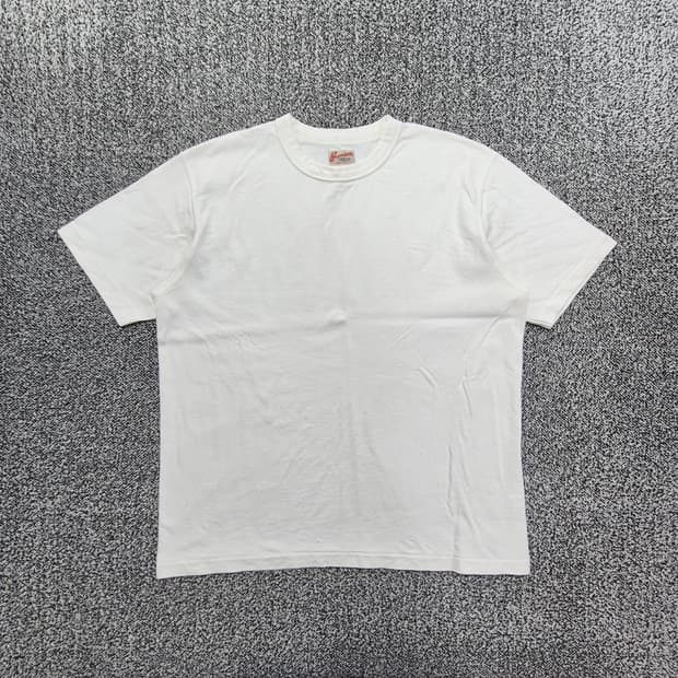 빈티지9. 브론슨 10.5oz 톰킨스 루프휠 튜블러 반팔 티셔츠 화이트
