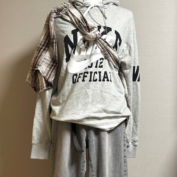 [나이키]Nike Hoodie (Grey)(후드티)