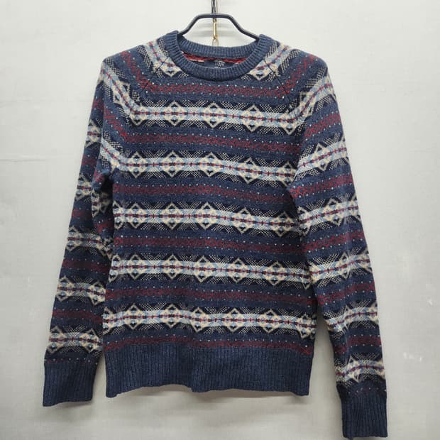 제이크루 페어아일 패턴 램스울 니트 S(M)