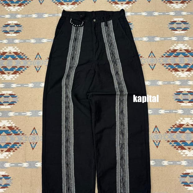 [2][M] 캐피탈 12온즈 애로우 패턴 자카드 데님 포트 배기 팬츠 
