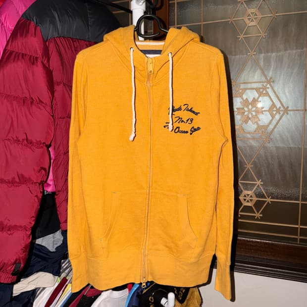 Back Number Latter 백 넘버 후드집업 옐로우 Y2K