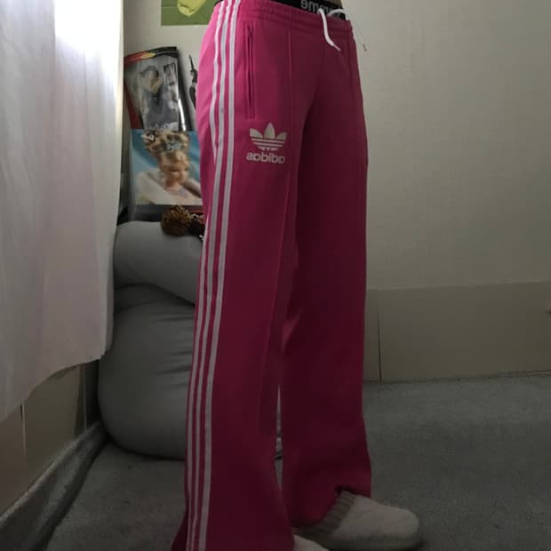 아디다스 핑크 파이어버드 트레이닝 팬츠
