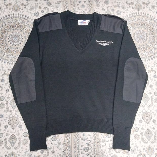 USA CrewGear 어깨 / 팔꿈치 패치 승무원 스웨터 S