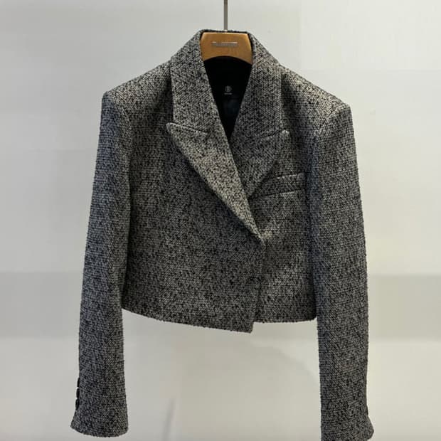 blossom h 블로썸 보니 트위드 크롭 자켓 M