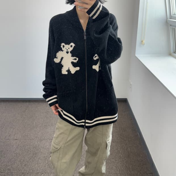 Top ten Grateful Dead 탑텐X그레이트풀니트 집업 가디건 