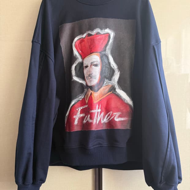 송지오 오버핏 맨투맨 네이비