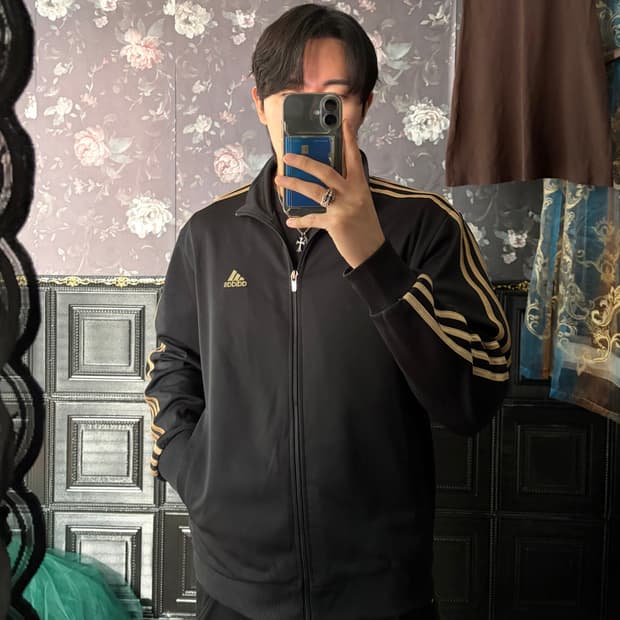 a128) 아디다스 빅로고 져지 자켓