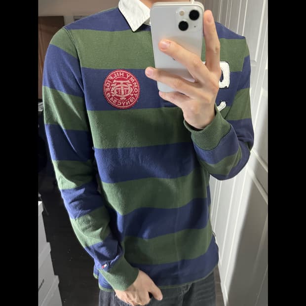 [95-100] TOMMYHILFIGER 타미힐피거 럭비티