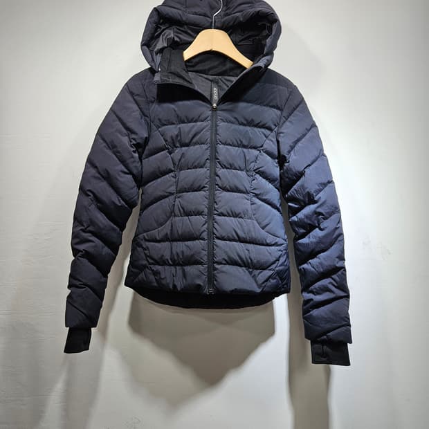 안다르 후드 경량 패딩 블랙 사이즈 0