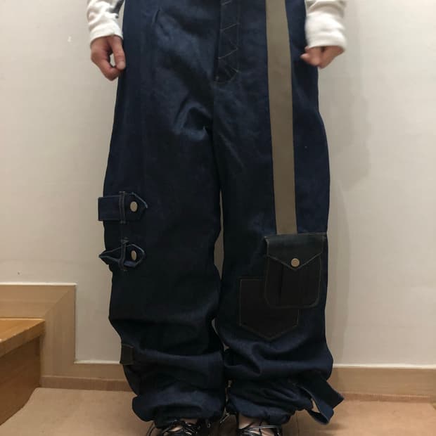 빈티지 아방가르드 데님 팬츠