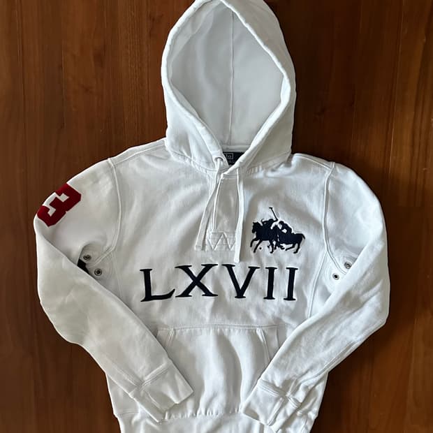 폴로 랄프로렌 빅포니 럭비 후드티 S