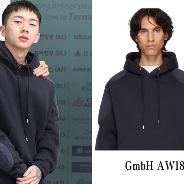 GmbH aw18 paded biker hoodie