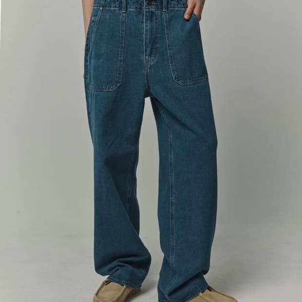 맥우드건 세미와이드핏 미디움인디고 데님팬츠