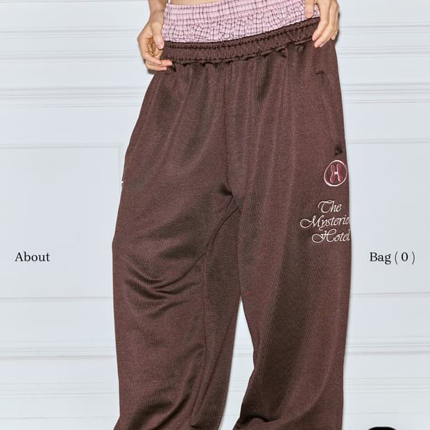 더미스테리어스호텔 레이어드 새깅 팬츠