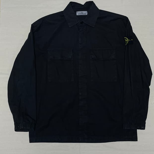 23ss) 스톤아일랜드 올드이펙트 오버셔츠 자켓 [M]