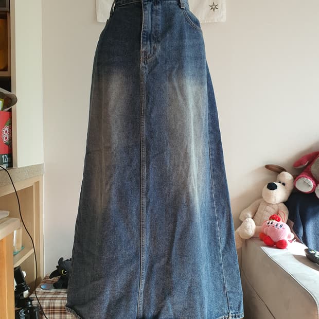 [빈티지] 청 데님 롱 스커트