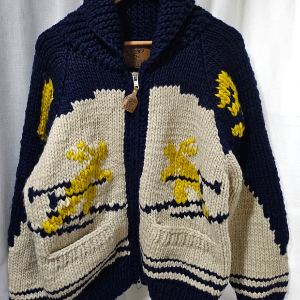 카나타 코위찬 스키 패턴 니트 집업